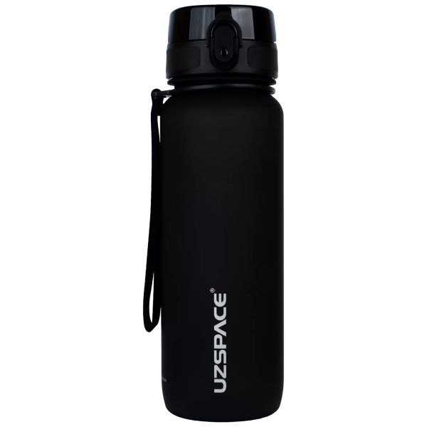 Багаторазова пляшка для води Uzspace Colorful Frosted-Tritan 800 мл 3053 (колір - чорний)