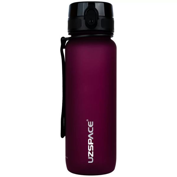 Багаторазова пляшка для води Uzspace Colorful Frosted-Tritan 800 мл 3053 (колір - бордовий)