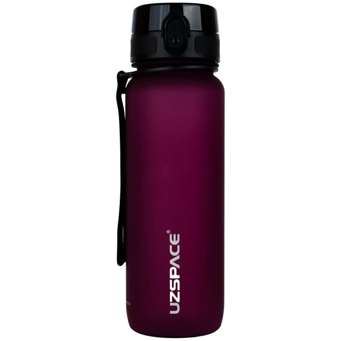 Багаторазова пляшка для води Uzspace Colorful Frosted-Tritan 800 мл 3053 (колір - бордовий)