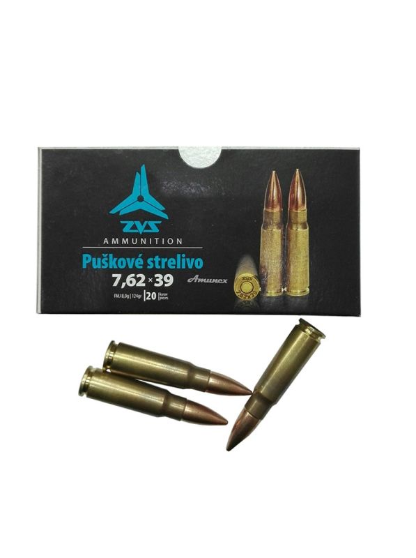 Набій нарізний ZVS FMJ 7.62х39 FMJ / 8.04 г (124 gr)