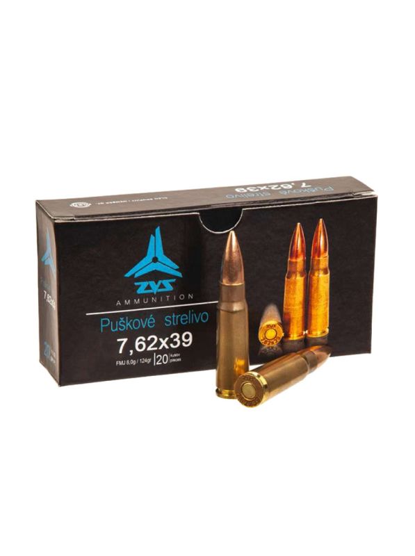 Набій нарізний ZVS FMJ 7.62х39 FMJ / 8.04 г (124 gr)